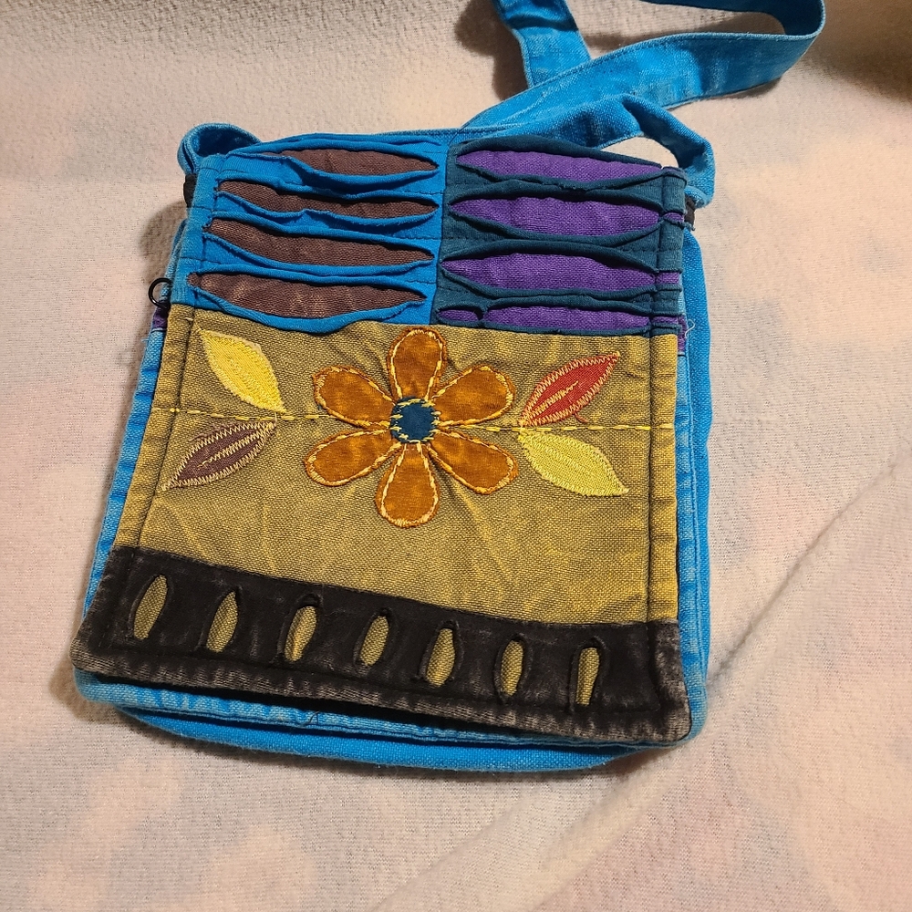 Colorful Embroidered Crossbody Bag